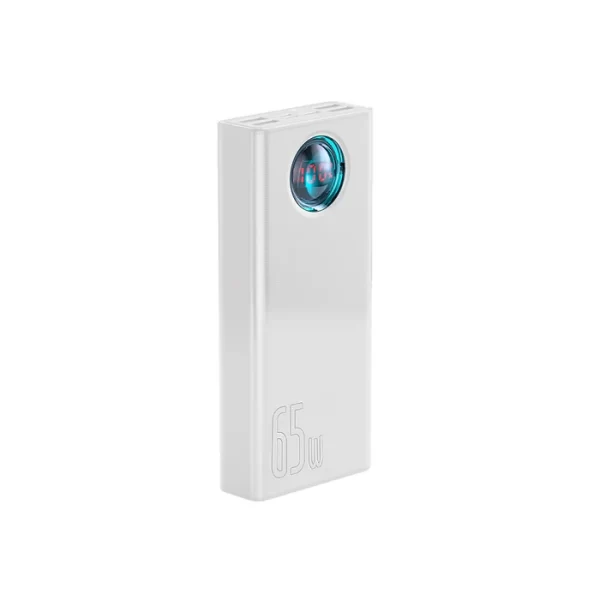 Baseus Amblight Digital Display Quick Charge Power Bank 30000mAh White - 65W Baseuscolombo