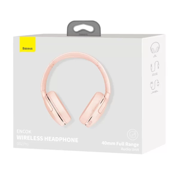 Baseus Encok Wireless headphone D02 Pro Pink Baseuscolombo