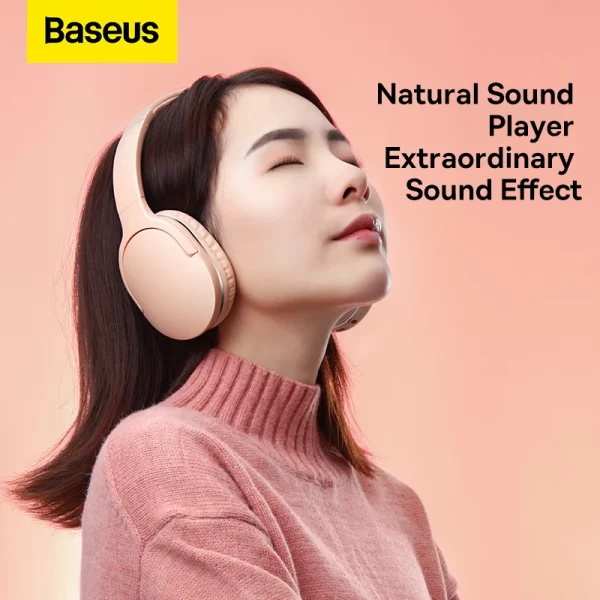 Baseus Encok Wireless headphone D02 Pro Pink Baseuscolombo