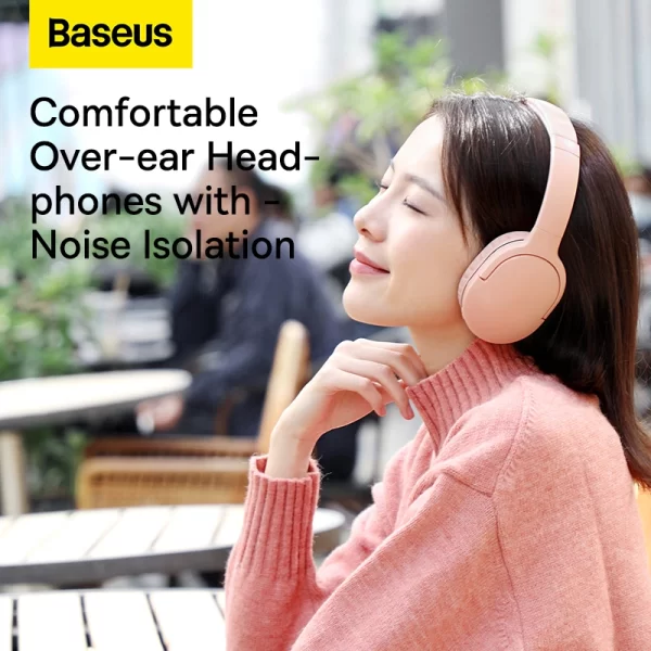 Baseus Encok Wireless headphone D02 Pro Pink Baseuscolombo