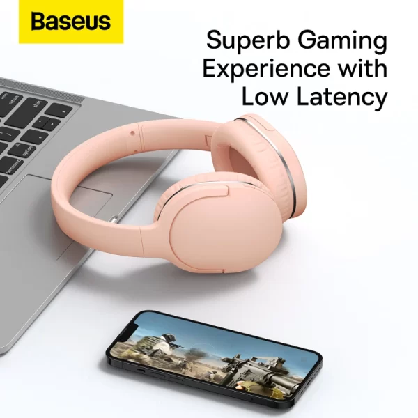 Baseus Encok Wireless headphone D02 Pro Pink Baseuscolombo