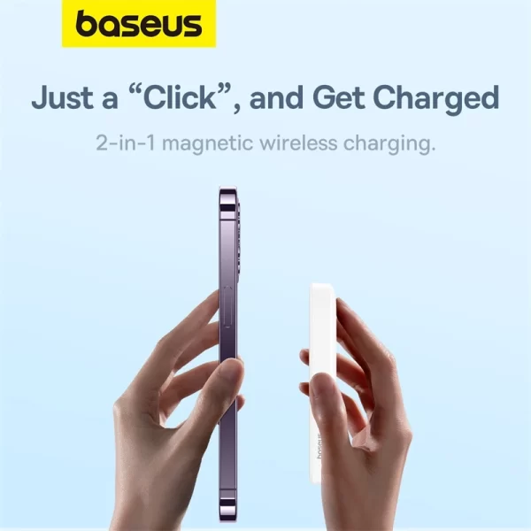 Baseus Magnetic Mini Air Wireless Fast Charge Power Bank 6000mAh 20W Stellar White Baseuscolombo