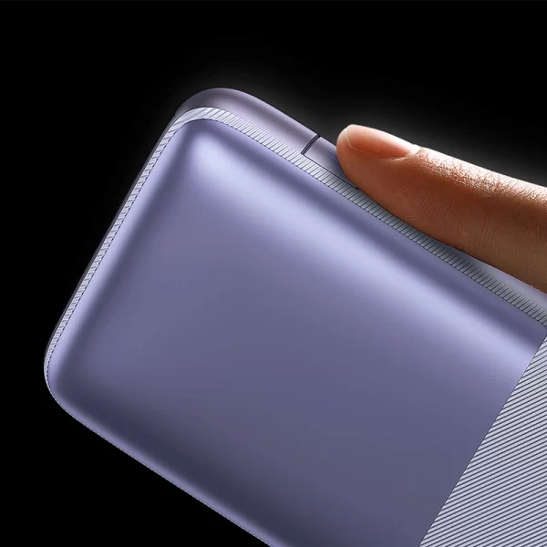 Baseus Bipow Pro Digital Display Fast Charge Power Bank 10000mAh 20W (With Simple Series Charging Cable USB to Type-C 3A 0.3m White) Overseas Edition – Purple – PPBD040205