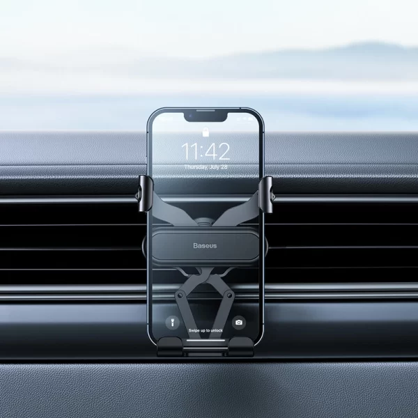 Baseus Gravity Air Vent Car Phone Holder (Air Outlet Version) - black - SUWX010001 Baseuscolombo