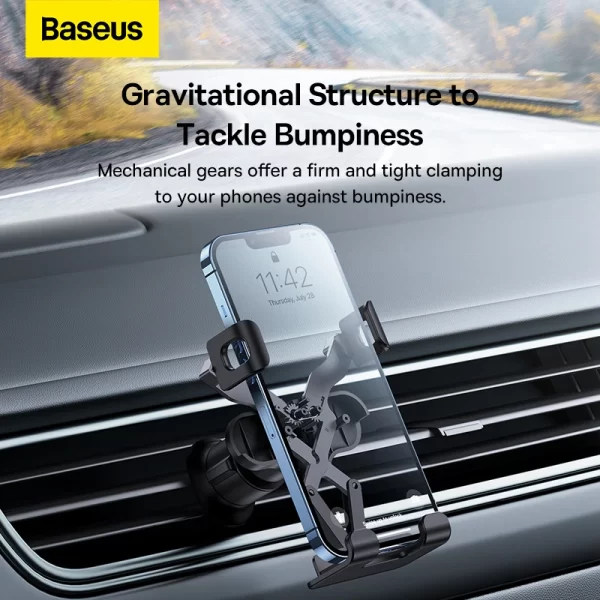 Baseus Gravity Air Vent Car Phone Holder (Air Outlet Version) - black - SUWX010001 Baseuscolombo