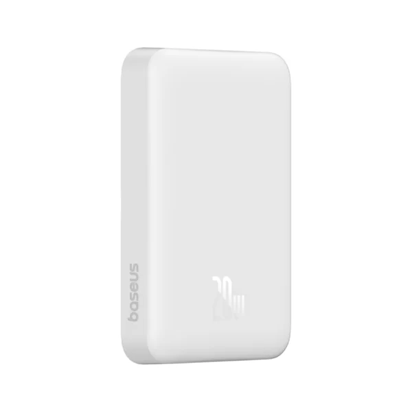 Baseus Magnetic Mini Air Wireless Fast Charge Power Bank 10000mAh 20W  (With Simple Charging Cable Type-C to Type-C (20V3A) 30cm White) - Stellar White - P10059001223-00 Baseuscolombo