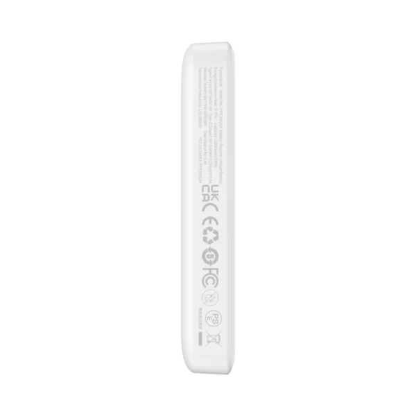 Baseus Magnetic Mini Air Wireless Fast Charge Power Bank 10000mAh 20W  (With Simple Charging Cable Type-C to Type-C (20V3A) 30cm White) - Stellar White - P10059001223-00 Baseuscolombo
