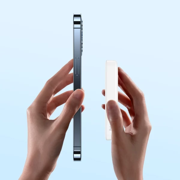 Baseus Magnetic Mini Air Wireless Fast Charge Power Bank 10000mAh 20W  (With Simple Charging Cable Type-C to Type-C (20V3A) 30cm White) - Stellar White - P10059001223-00 Baseuscolombo