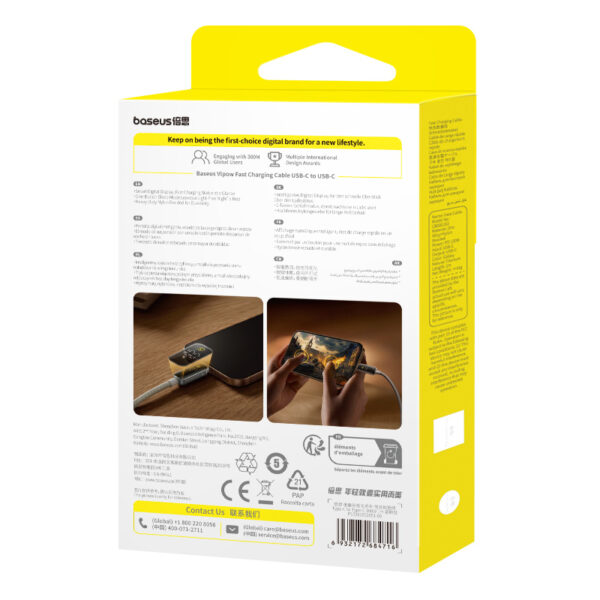 Baseus 1 Meter 100W USB-C to USB-C Vipow Fast Charging Cable - Image 18