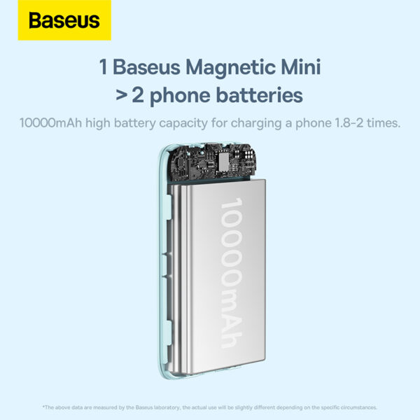 Baseus 10000mah 20W Magnetic Mini Wireless Fast Charge Power Bank - Image 16