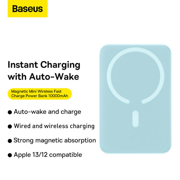 Baseus 10000mah 20W Magnetic Mini Wireless Fast Charge Power Bank - Image 20