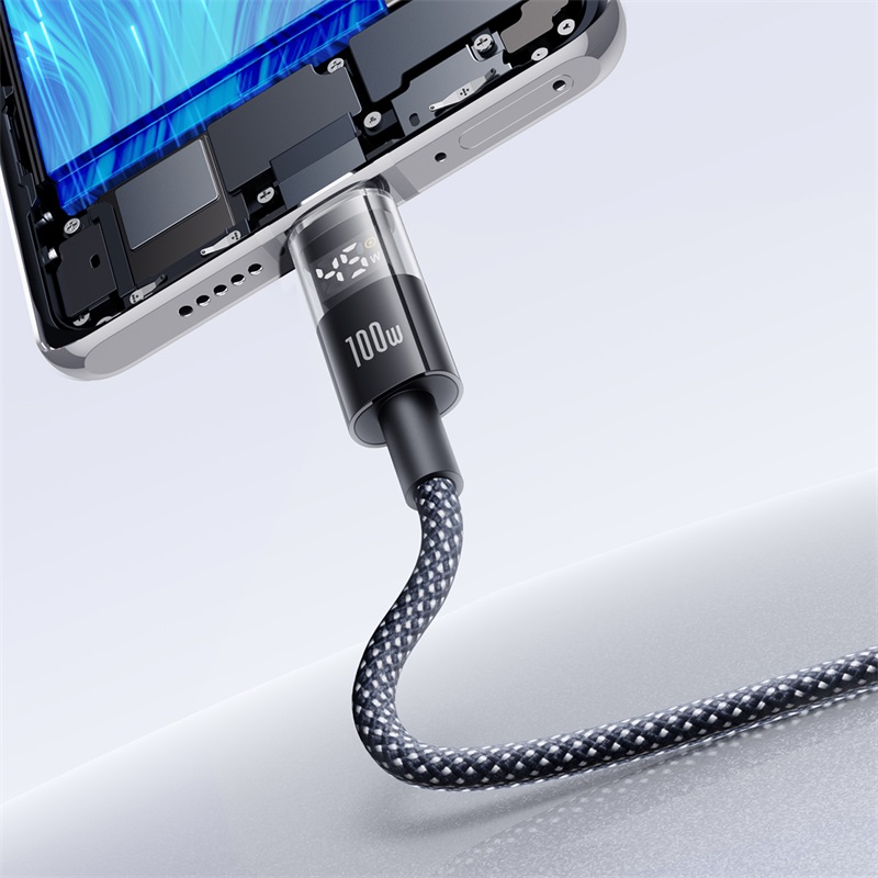 Baseus 1meter 100W Display 2 Series USB-A to USB-C Fast Charging Cable - Image 7