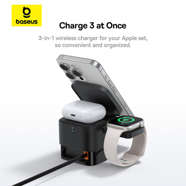 Baseus 25W MagPro 3-in-1 Magnetic Wireless Charging Station - Image 17