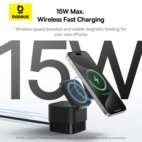 Baseus 25W MagPro 3-in-1 Magnetic Wireless Charging Station - Image 12