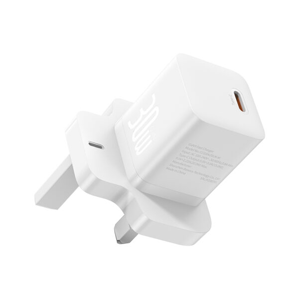 Baseus 30W USB-C GaN5 Mini Fast Charger Moon White - Image 3