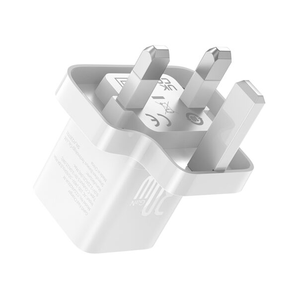 Baseus 30W USB-C GaN5 Mini Fast Charger Moon White - Image 6