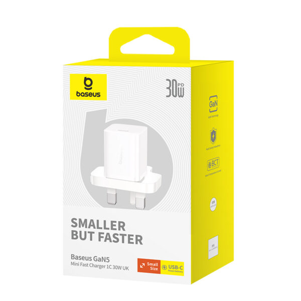 Baseus 30W USB-C GaN5 Mini Fast Charger Moon White - Image 18