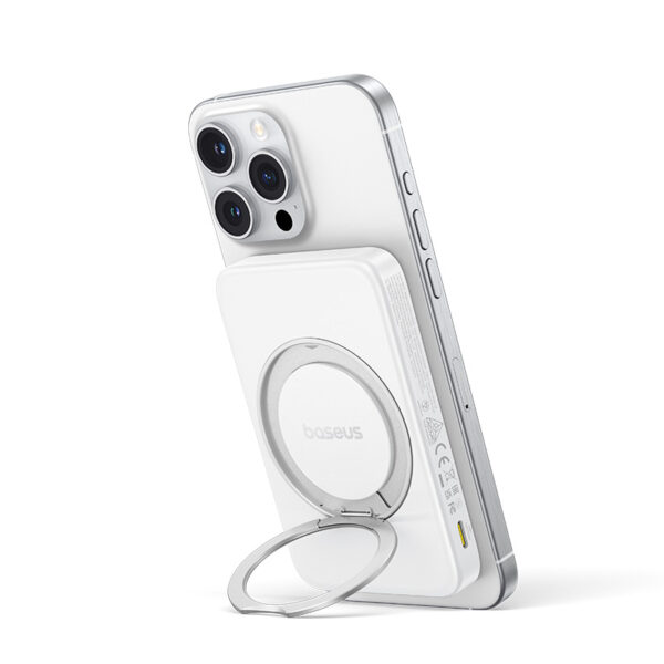 Baseus 5000mah 20W PicoGo Qi2 Magnetic Power Bank with Rotatable Stand - Image 4