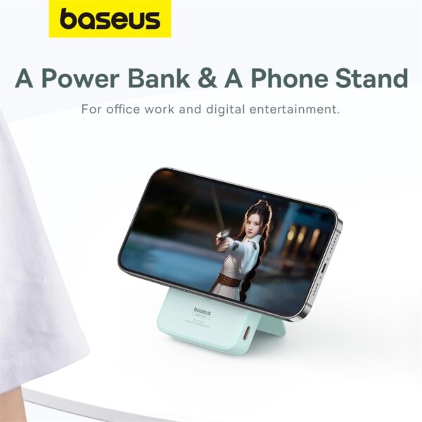 Baseus 5000mah 20w MagPro Magnetic Bracket Wireless Fast-Charging Power Bank - Image 13