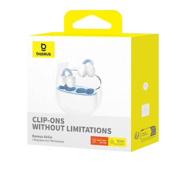 Baseus AirGo 1 Ring Open-Ear TWS Earbuds - Stellar White - A00069201223-00 Baseuscolombo