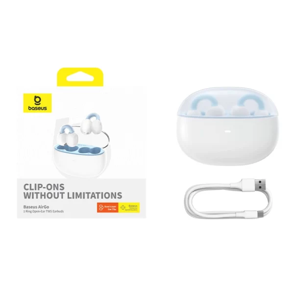 Baseus AirGo 1 Ring Open-Ear TWS Earbuds - Stellar White - A00069201223-00 Baseuscolombo