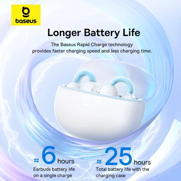 Baseus AirGo 1 Ring Open-Ear TWS Earbuds - Stellar White - A00069201223-00 Baseuscolombo