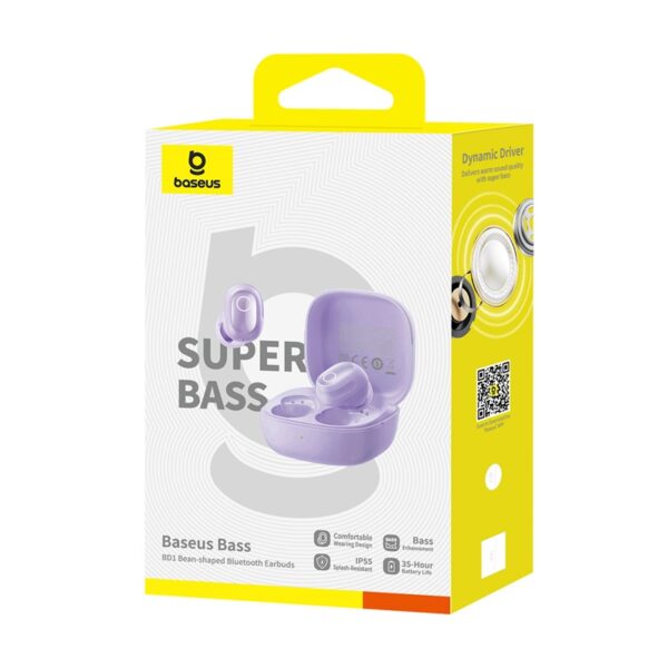 Baseus Bass BD1 TWS True Wireless Earbuds Nebula Purple - Image 5