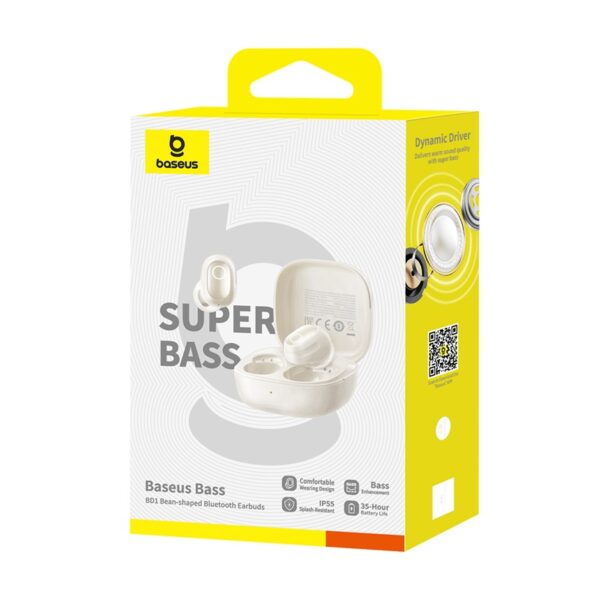 Baseus Bass BD1 TWS True Wireless Earbuds Starlight Off-White - Image 10