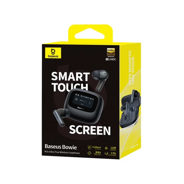 Baseus Bowie M2s Ultra True Wireless Earphones (With ANC & Touch Control Display) - Cosmic Black - A00074101123-00 Baseuscolombo