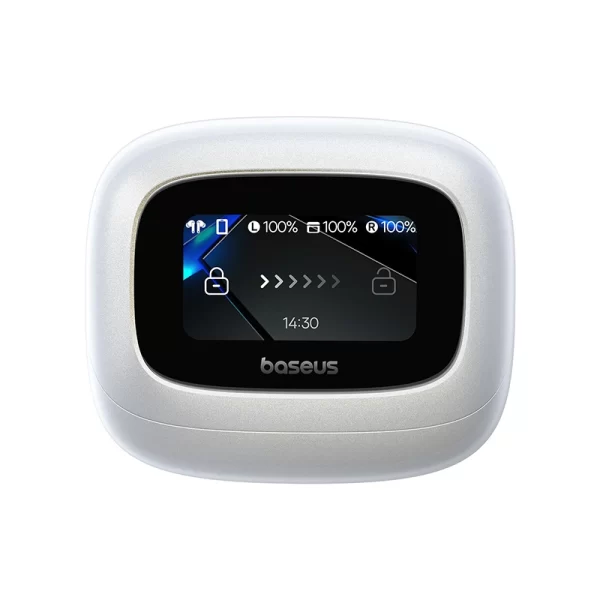Baseus Bowie M2s Ultra True Wireless Earphones (With ANC & Touch Control Display) - Moon White - A00074101213-00 baseuscolombo