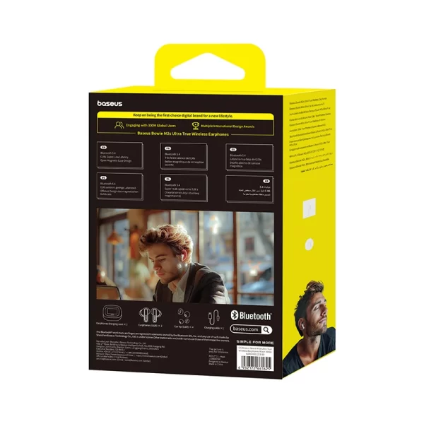 Baseus Bowie M2s Ultra True Wireless Earphones (With ANC & Touch Control Display) - Moon White - A00074101213-00 baseuscolombo