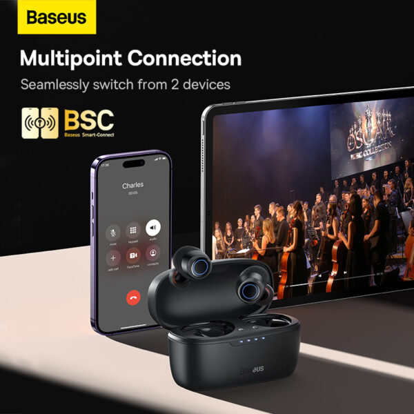 Baseus Bowie MA10 True Wireless Earphones Cluster Black - Image 16