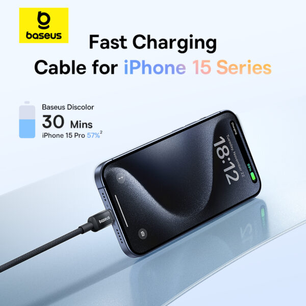 Baseus Discolor Series 1Meter 100W USB-C to USB-C Fast Charging Cable - Image 9