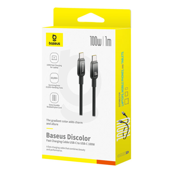 Baseus Discolor Series 1Meter 100W USB-C to USB-C Fast Charging Cable - Image 14