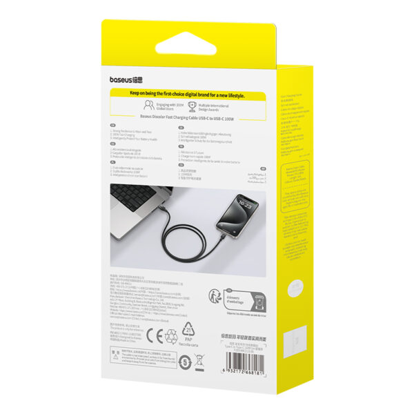 Baseus Discolor Series 1Meter 100W USB-C to USB-C Fast Charging Cable - Image 15