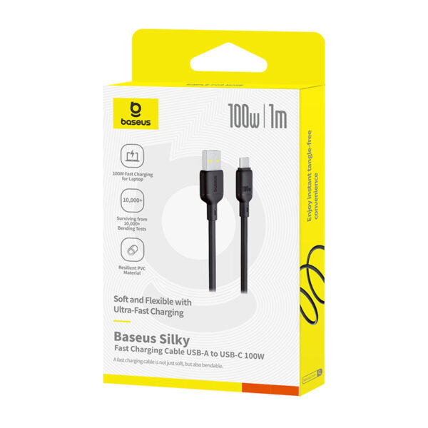 Baseus 1meter 100W Display 2 Series USB-A to USB-C Fast Charging Cable - Image 2