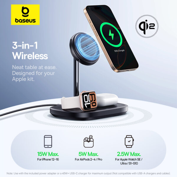 Baseus EnerFill FS41 3-in-1 Wireless Charging Stand - Image 8