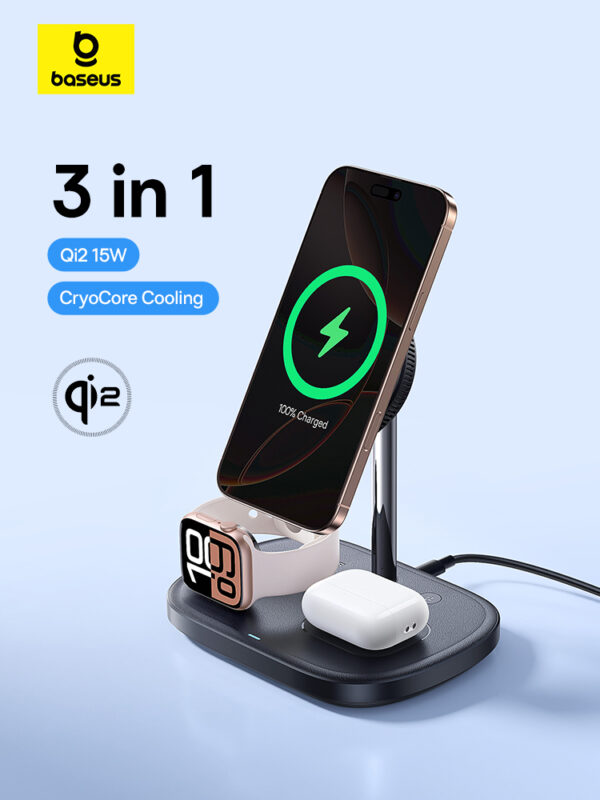 Baseus EnerFill FS41 3-in-1 Wireless Charging Stand - Image 6