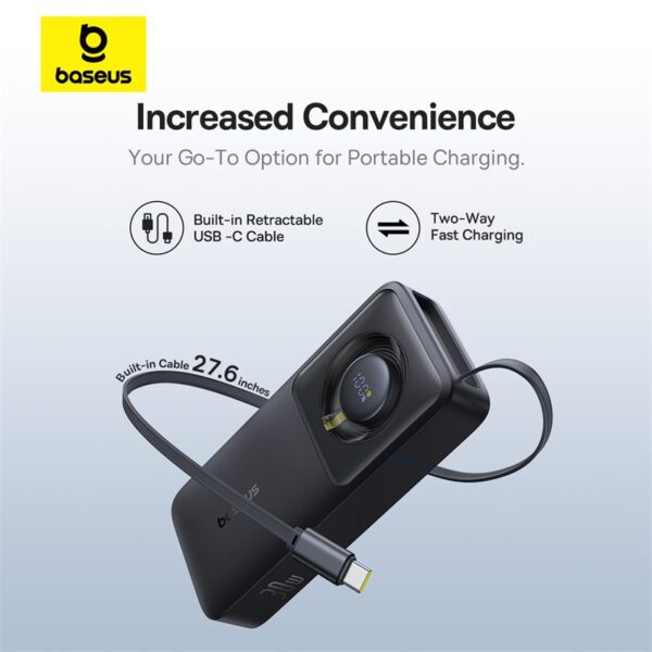 Baseus 10000mAh 30W Free2Pull Power Bank - Image 9