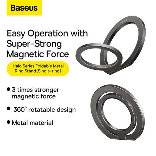 Baseus Halo Series Foldable Metal Ring Stand - Image 14