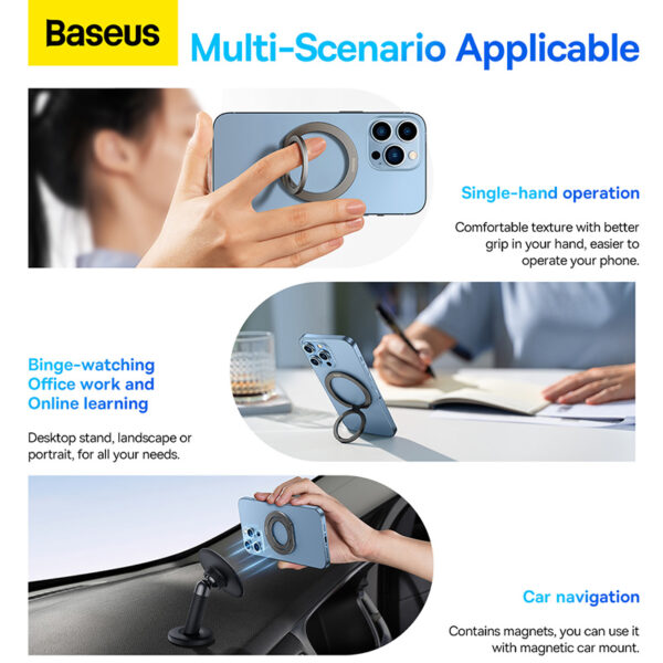 Baseus Halo Series Foldable Metal Ring Stand - Image 12