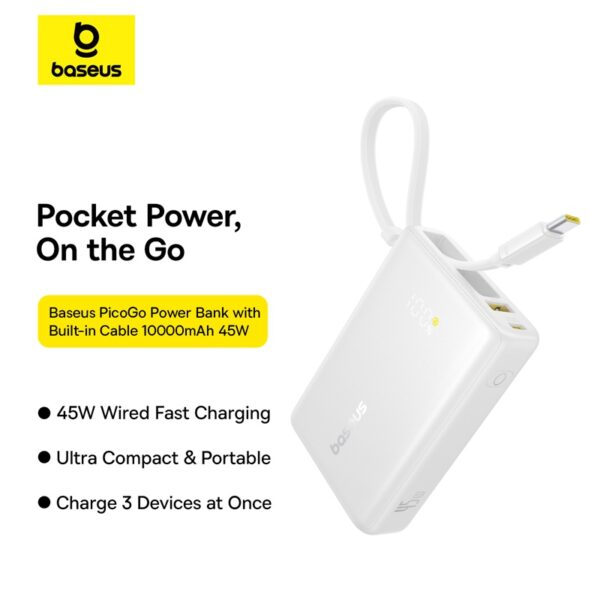Baseus PicoGo 45W 10000mAh Digital Display Power Bank - Image 9