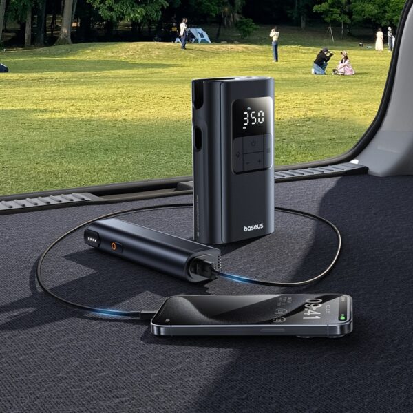 Baseus PrimeTrip VA1 Wired and Wireless 2-in-1 Tire Inflator Cosmic Black - Image 5