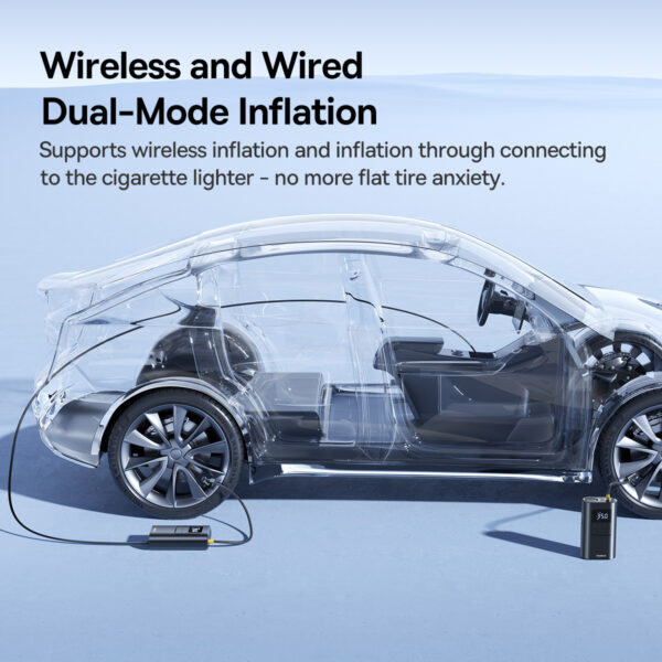 Baseus PrimeTrip VA1 Wired and Wireless 2-in-1 Tire Inflator Cosmic Black - Image 13
