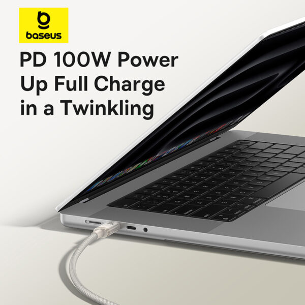 Baseus  1Meter 100W Titanium Alloy Type-C to Type-C Fast Charging Cable - Image 16