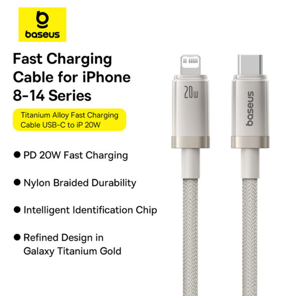 Baseus 2meter 20W Titanium Alloy Type-C to Lightning Cable - Image 16