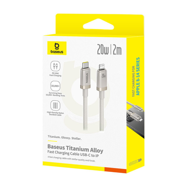 Baseus 2meter 20W Titanium Alloy Type-C to Lightning Cable - Image 9