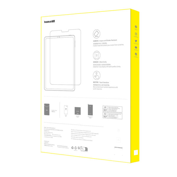 Baseus  iPad Air (2024) 11'' Clear Crystal Blue Light Blocking Tempered Glass Screen Protector - Image 5