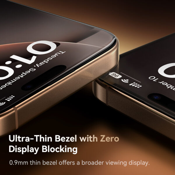 Baseus iPhone 16 Pro Crystal Full-Coverage HD Etched Tempered Glass Screen Protector - Image 4