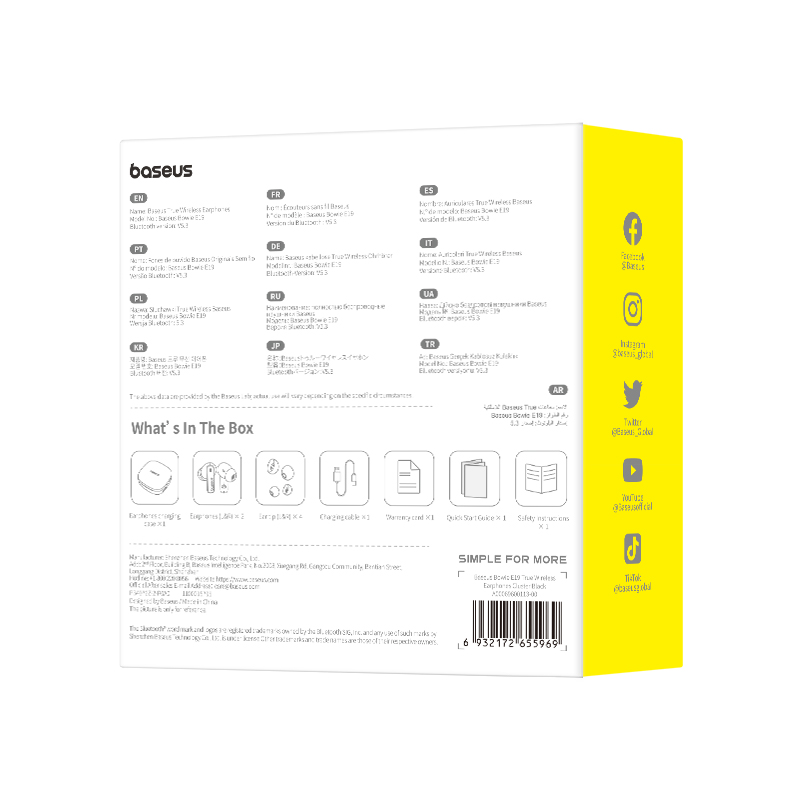 Baseus Bowie E19 True Wireless Earphones Cluster Black - Image 12